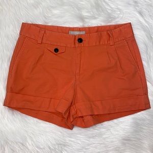 Banana Republic Martin Fit Coral Orange Cuffed Shorts Womens Size 2 🧡LIKE NEW!